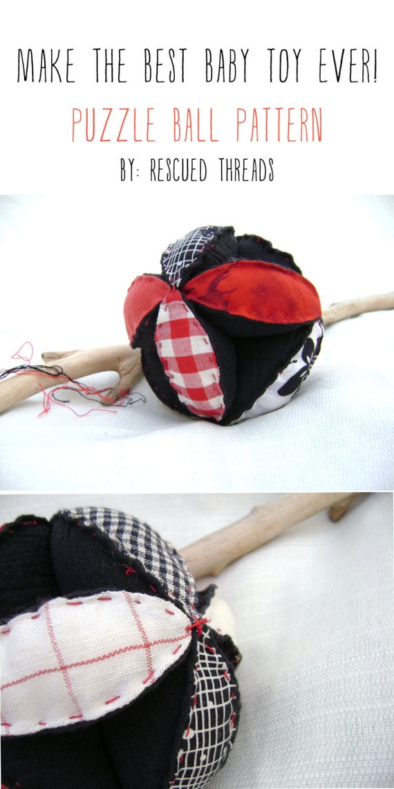 Items similar to Baby puzzle ball pattern, toy sewing pattern, quilting