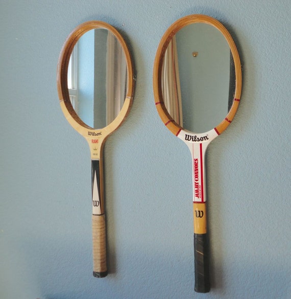 Items similar to Vintage Tennis Racket Mirror on Etsy