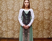 Emerald Green Dress with Knitted Detail