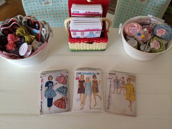 Miniature sewing patterns for dollhouse