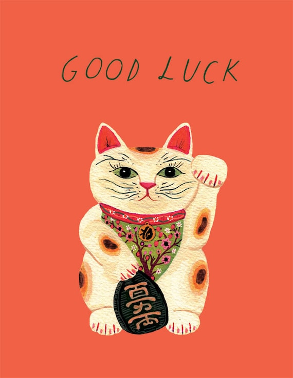 lucky cat card