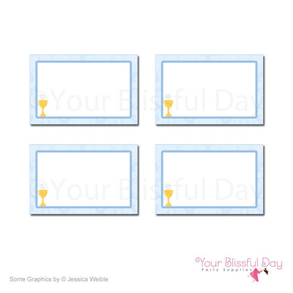 PRINTABLE First Communion Label Tents #602 Il_570xn