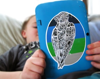 Zentangle Seahawk Sticker Waterproof Decal