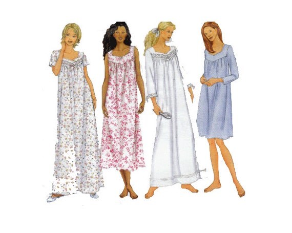 Romantic Nightgown Sewing Pattern Nightie Pattern Easy