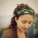 Sari. Hippie Headband Bandana and Wrist Wrap Bracelet