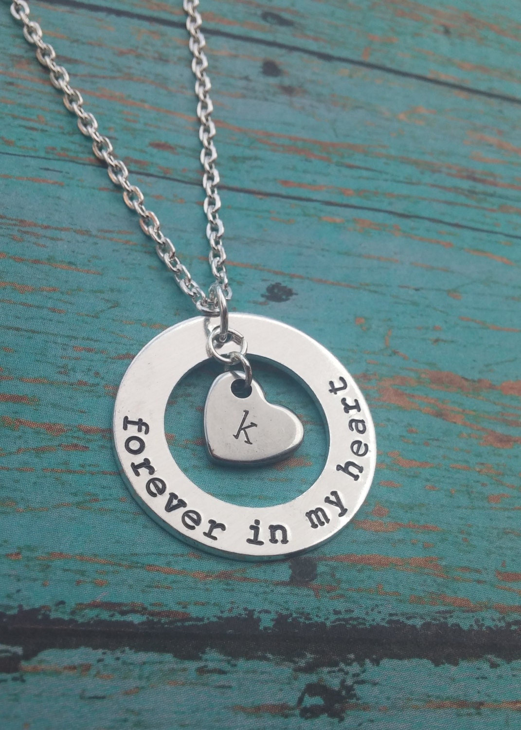 Forever In My Heart Necklace Memory Necklace Loss of A Loved