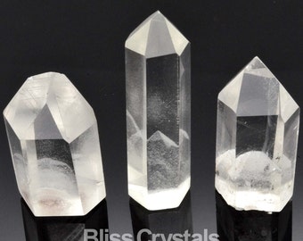 1 PHANTOM Clear Quartz Generator Crystal Point Tower aka Oracle Stone Healing Crystal and Stone Wand Choose Size #PQ33