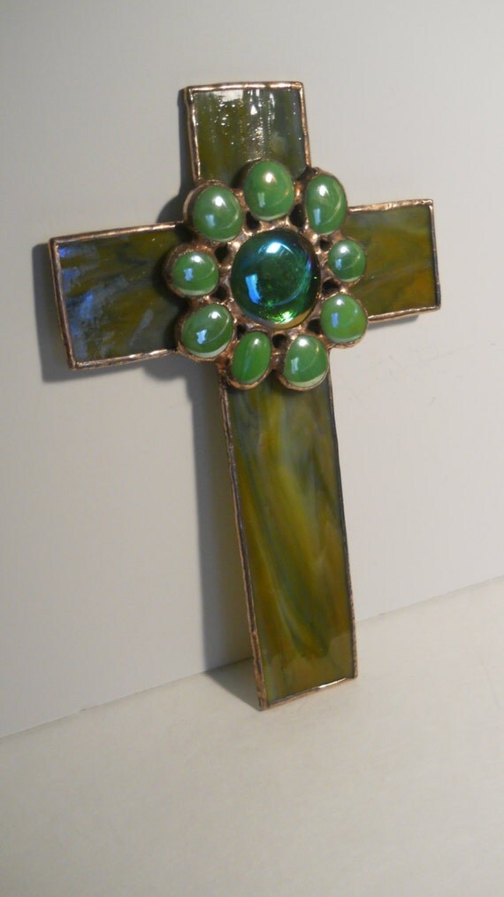Stained Glass Cross Wall Hanging