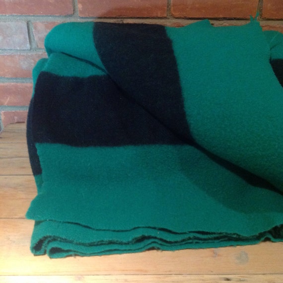 Green Vintage Hudson Bay Six Point Blanket by CuratoriaDetroit