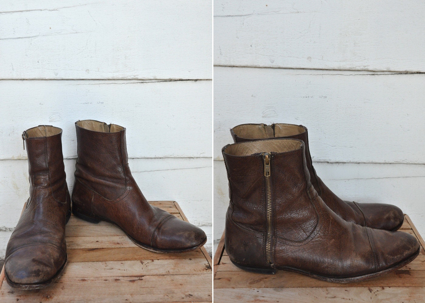 frye ankle boots with zipper