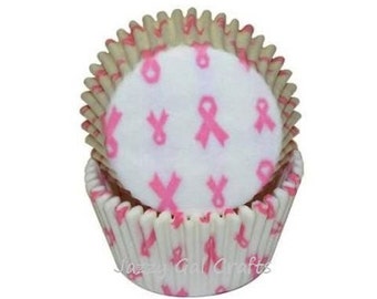 Pink Ribbon Breast Cancer Awareness Baking Cups