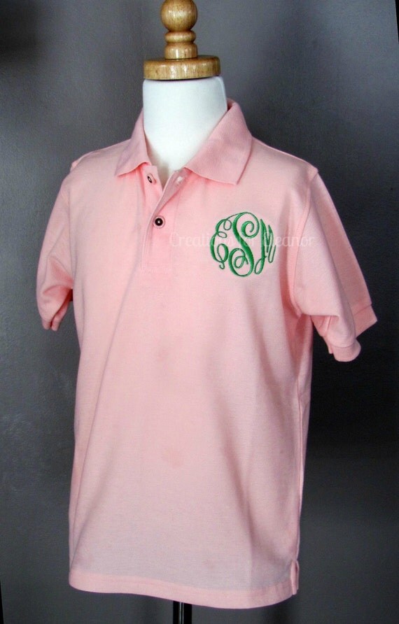 watercolor monogram polo