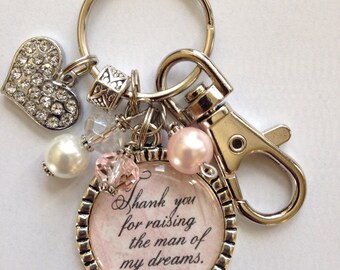 Personalized Mother of the Groom Gift, Thank you for raising the man of my dreams, keychain daughter in law mother in law beautiful