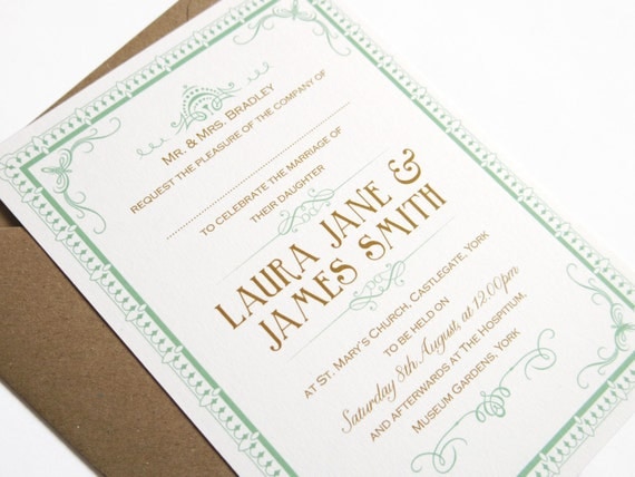 Etsy Art Deco Wedding Invitations 9