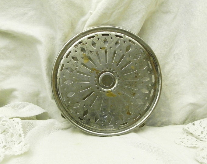 Antique French Metal Trivet / Hot Plate / Heat Mat, Country Cottage Kitchenware, Shabby Chateau Chic Decor from France, Brocante Fleamarket