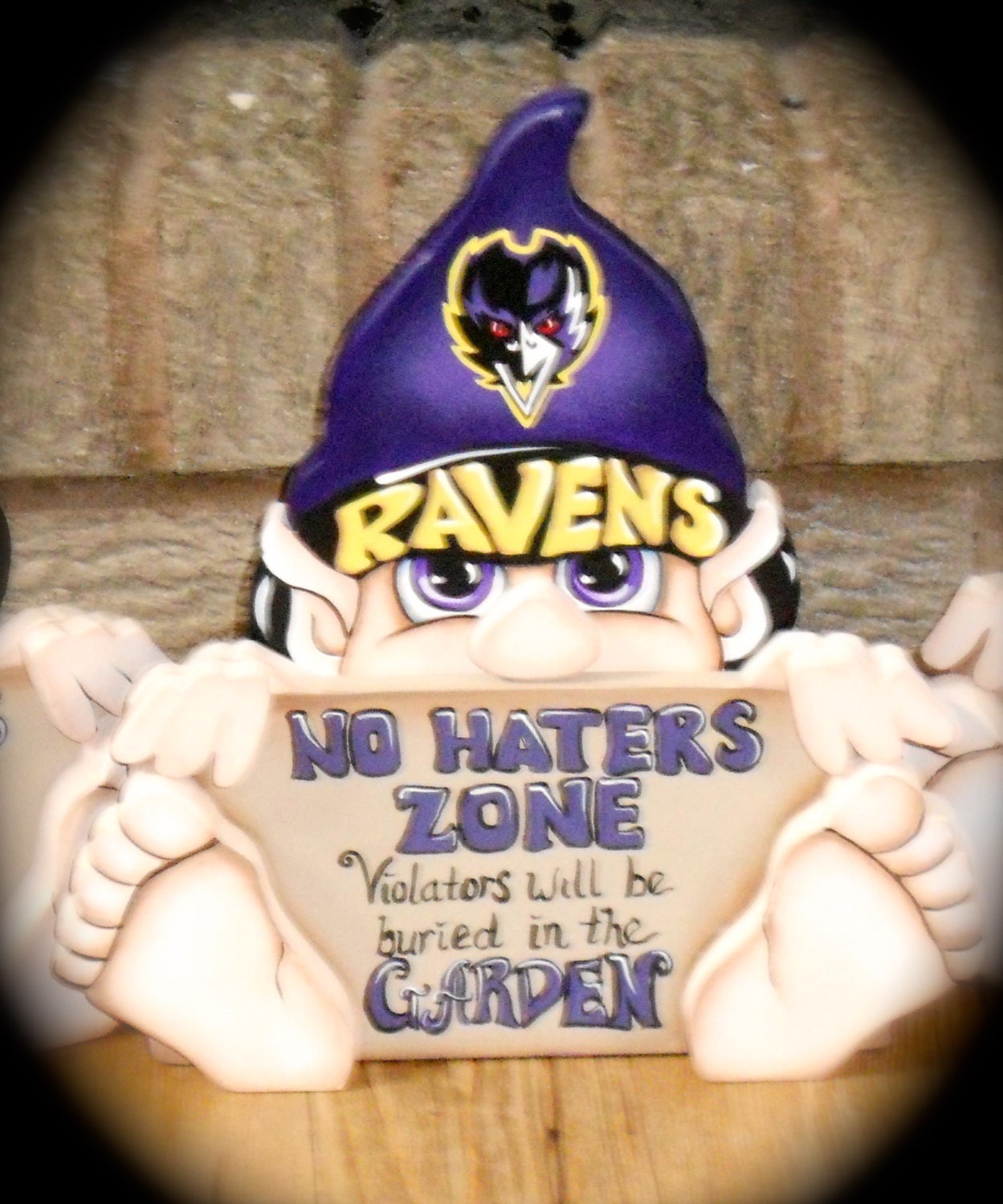 Baltimore Ravens gnome funny sign