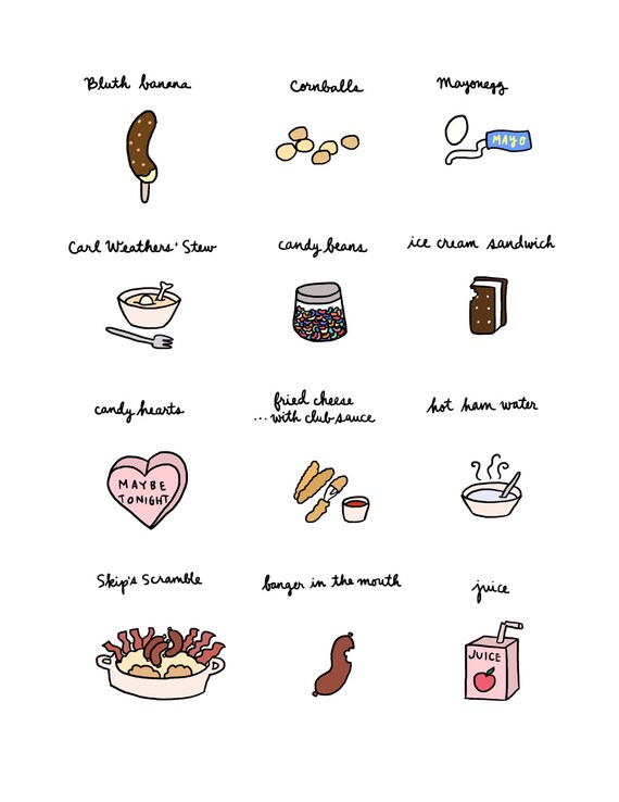 Complete Foods of Arrested Development Print by roaringsoftly