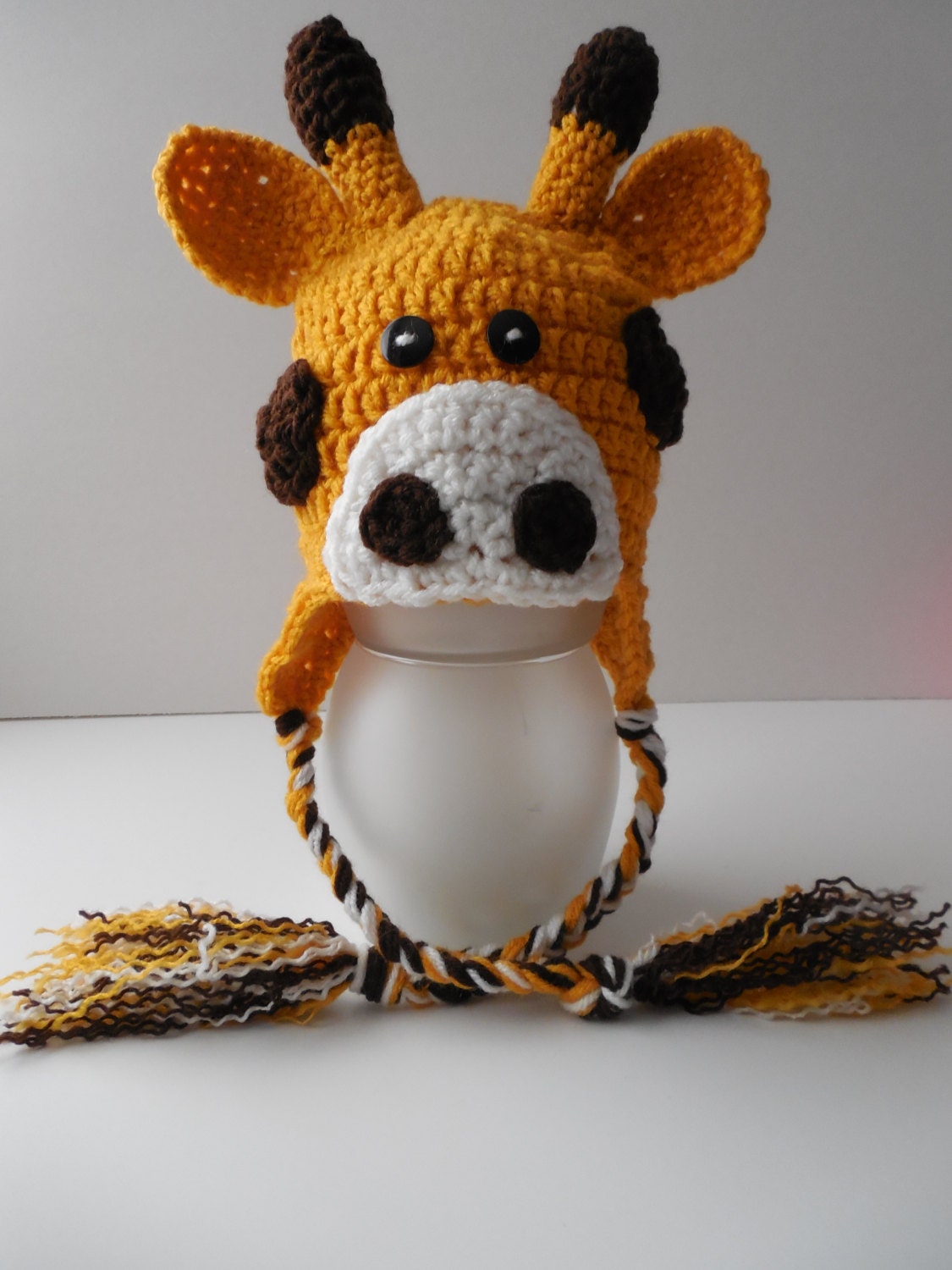 Giraffe Baby Hat Animal Baby Hat Giraffe Ear Flap Hat