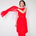 Vintage 1950's Red dress Mad men Audrey Horne