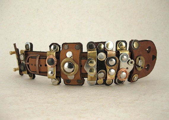 142 Burning Man Steampunk Palimpsest Industrial Bracelet Recycled Jewelry Wabi Sabi by ShabbyLuxury steampunk buy now online