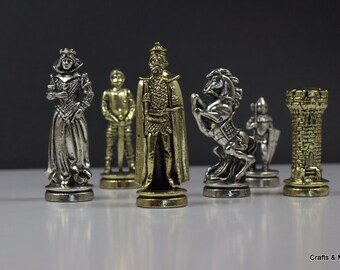 Medieval Chess Pieces 32pcs (33X33) / Board not included