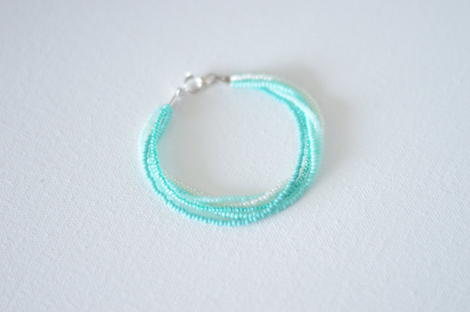 Ombre turquoise bracelet seed bead bracelet turquoise