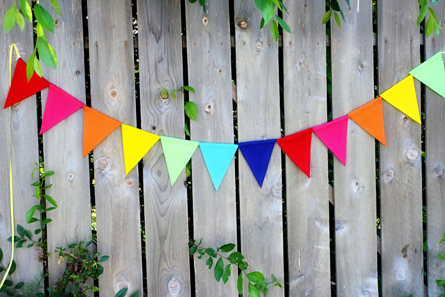 Rainbow Birthday Banner Felt Pennant Banner Carnival Party