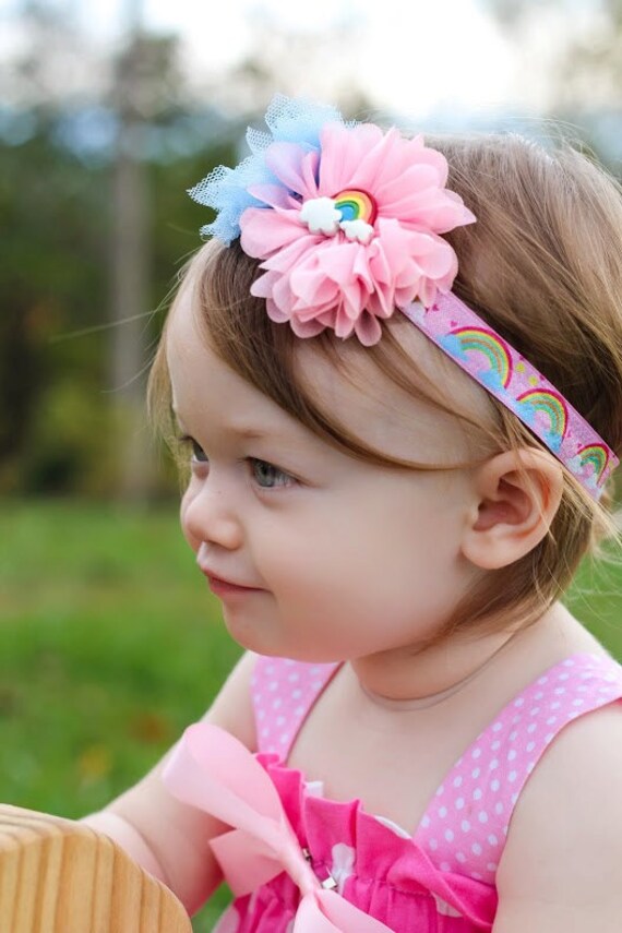 Pastel Rainbow Headband Pink Headband Rainbow Headband Baby