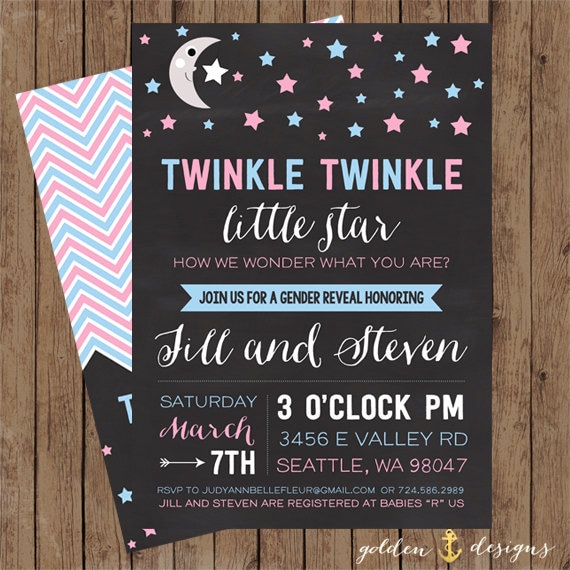 twinkle twinkle little star gender reveal