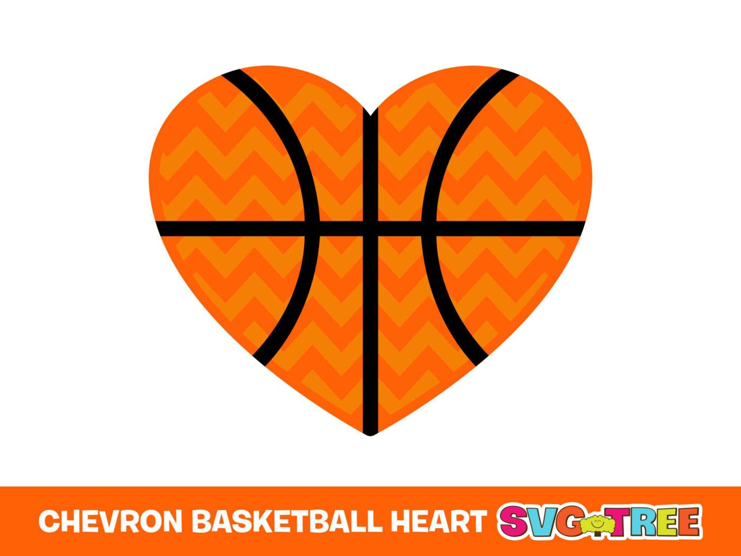Download Chevron Basketball Heart SVG DXF Editable Die-Cut Files by ...