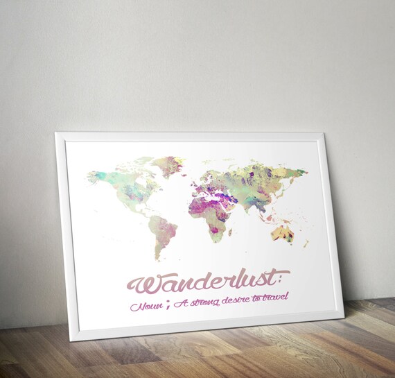 Pastell wanderlust kunstdruck poster kinderzimmer dekor