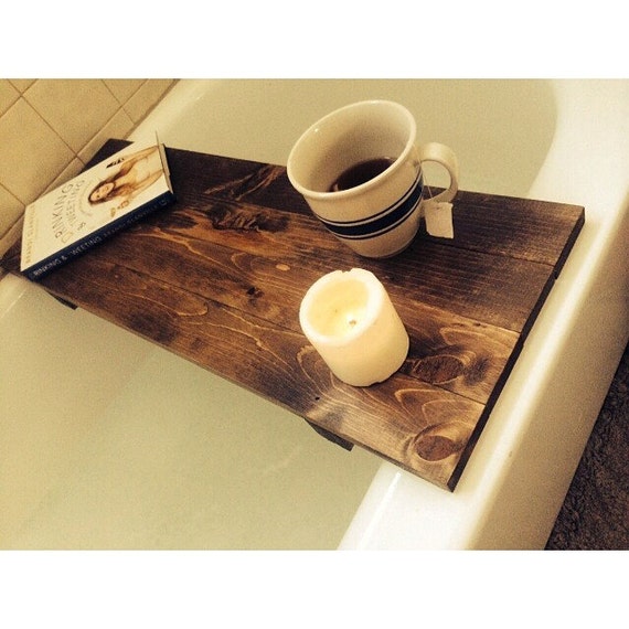 Rustic Wood Bath Tray by TheSalvagedSoul on Etsy
