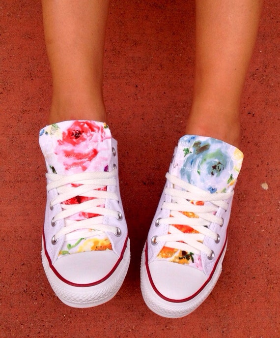 floral converse shoes