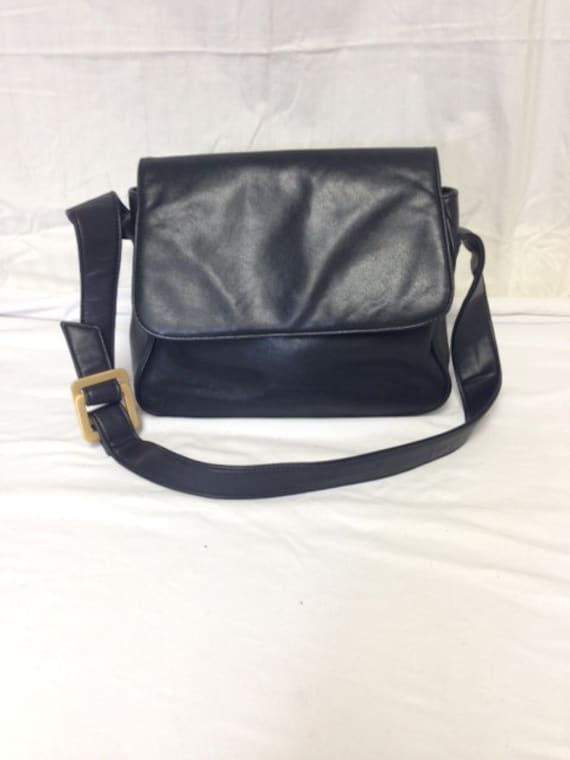 Black leather purseHillard& Hanson purse by crazygoodbananas