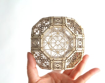 Great Rhombicuboctahedron Model Kit, 3D Laser Cut Sacred Geometry Model, Architectural Design