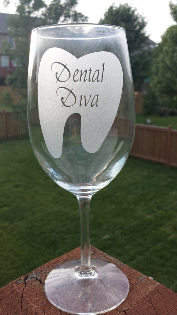 Dental wine glass Dental Diva Molar Wine by JandJCustomCreations