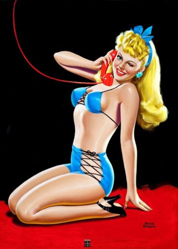 1950s Vintage Pin Up Girl Poster 5