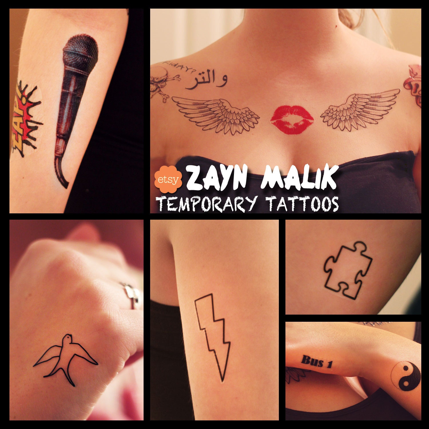 Zayn Malik Inspired Temporary Tattoos One by FangirlTattoos