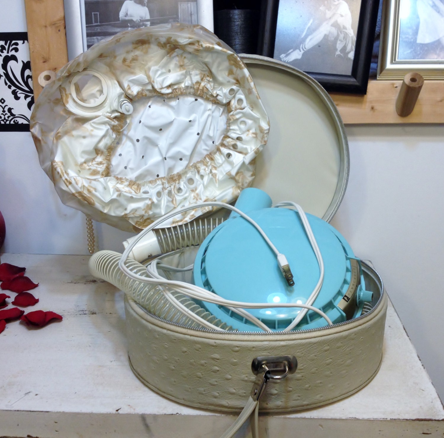 1950's Penncrest Hair Dryer w/ Carrying Case Vintage