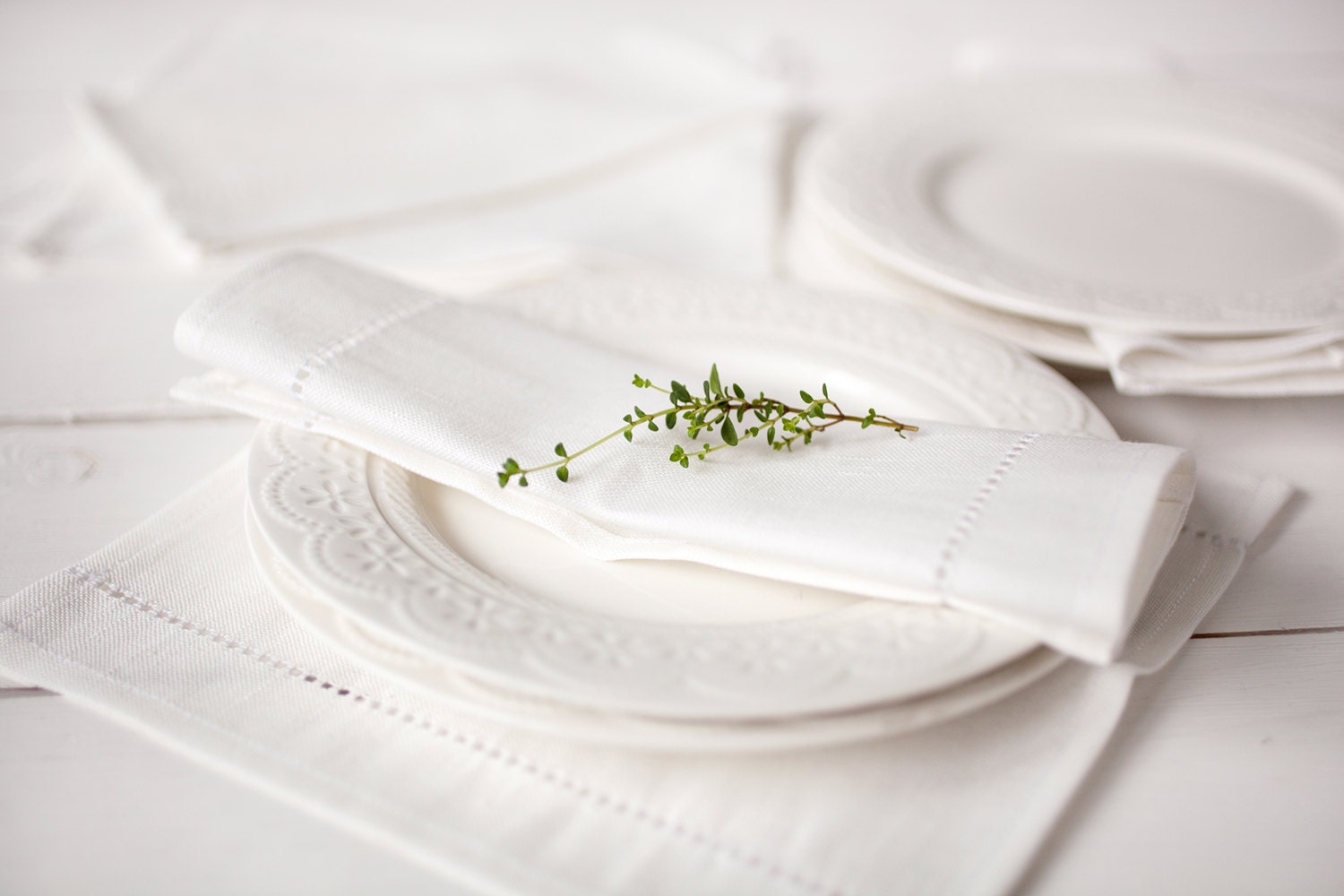 Ivory linen napkins Cloth napkins linen set of 6 by