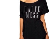 SIZE XL Signature Haute Mess Oversized Tee