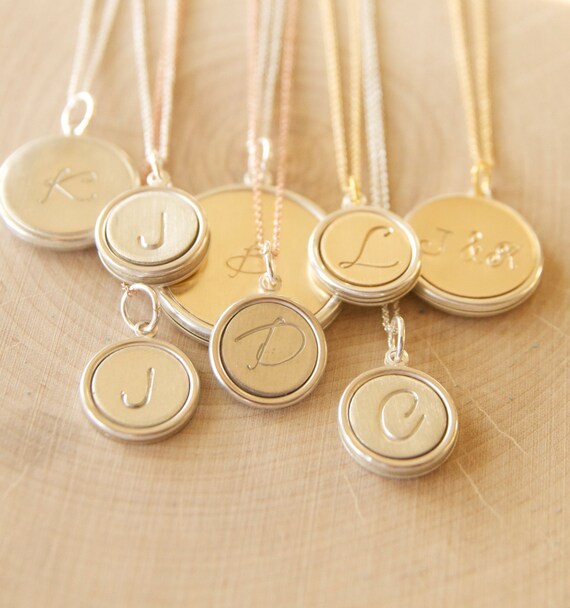 Double sided monogram necklaces