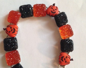 Items similar to Festive Fall Pumpkin Harvest Halloween Polymer Clay ...