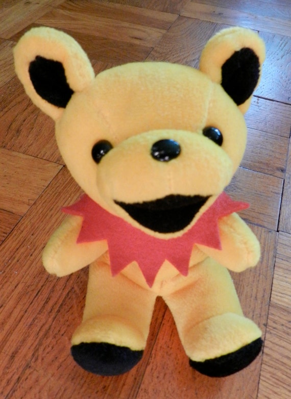 Retro 90's Groovy Grateful Dead Yellow Bear