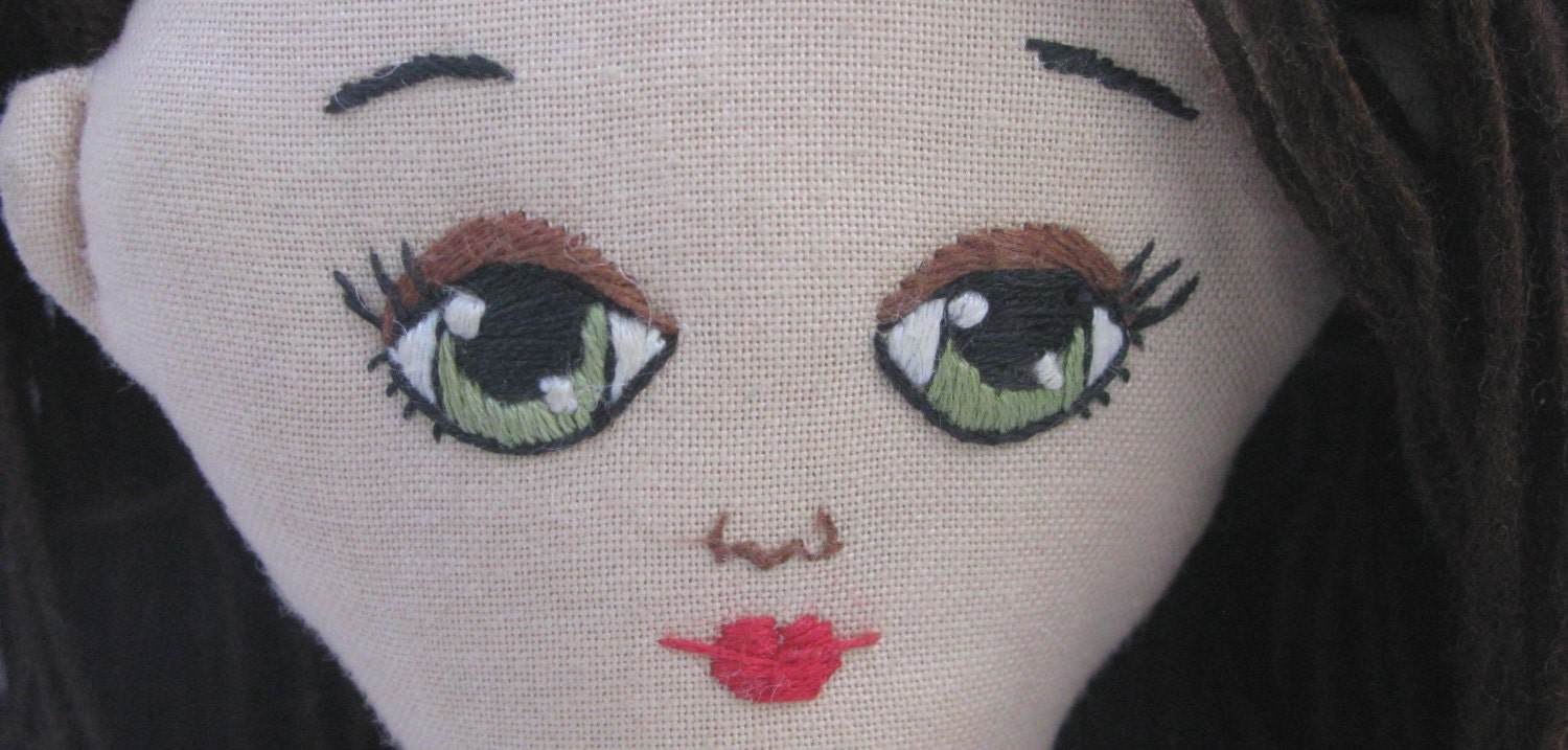 Hand Embroidery Doll Face PDF Tutorial For by GabYhandmade