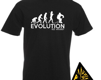 Evolution Of Man From Ape To Ice Hockey T-Shirt Joke Funny