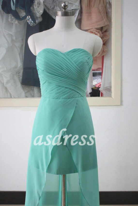 Items similar to Light Blue Sweetheart Bridesmaid Dress Turquoise ...