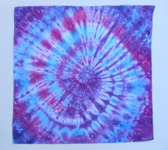 Tie Dye Bandana Handkerchief Wall Hang Swirl by BeesHandcrafts