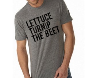 lettuce turnip the beet ® OFFICIAL SITE - the classic heather grey track tee with logo - unisex S - XXL - seen in Modern Farmer magazine