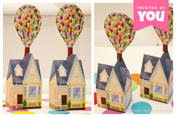 Balloon House Favor Box (Small) : DIY Printable UP Inspired House PDF - Instant Download Il_570xn